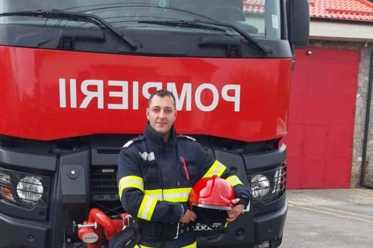 Ionuț Voicu, pompierul câmpinean a cărui intervenție promptă a salvat o locuință