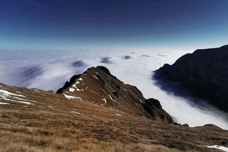 "Mare de nori" în Bucegi, la 2500 de metri altitudine!