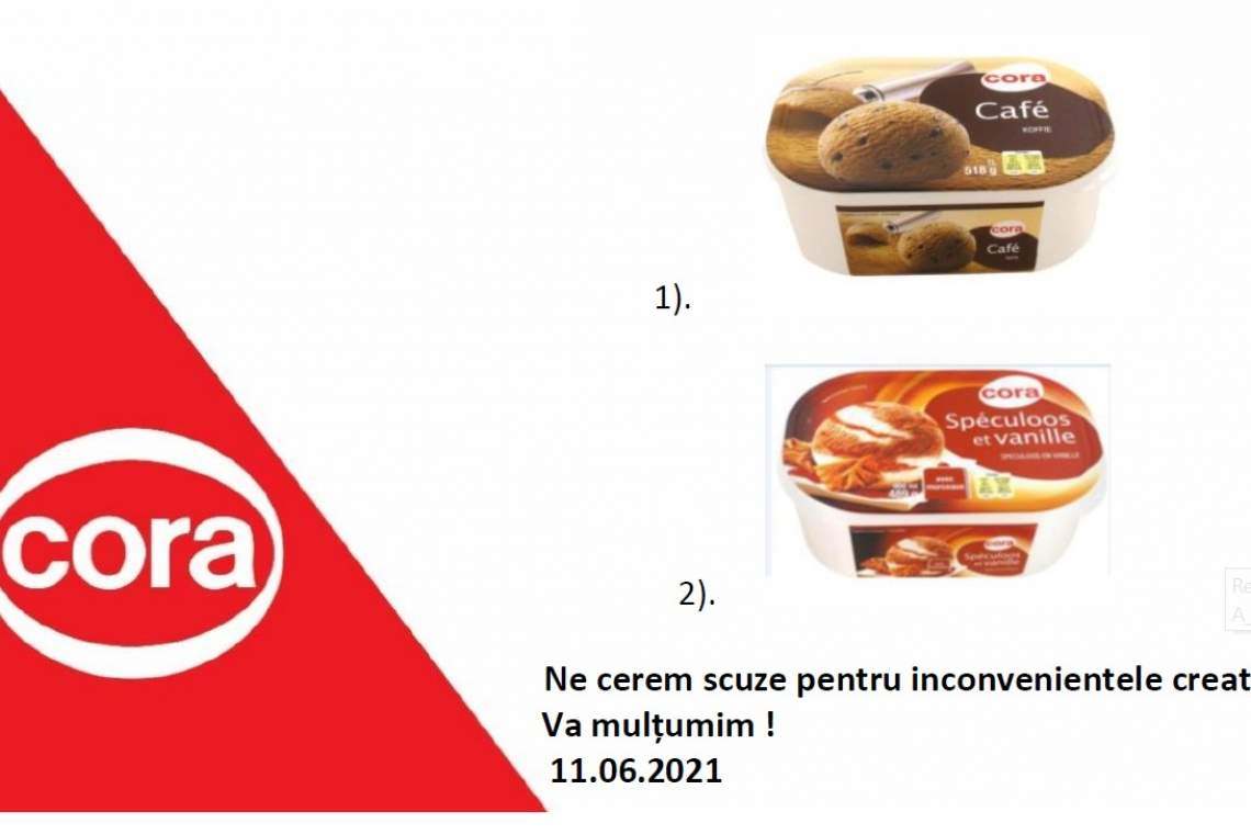 Înghețată cu oxid de etilenă peste limita legală, retrasă de la vânzare dintr-un lanț de magazine