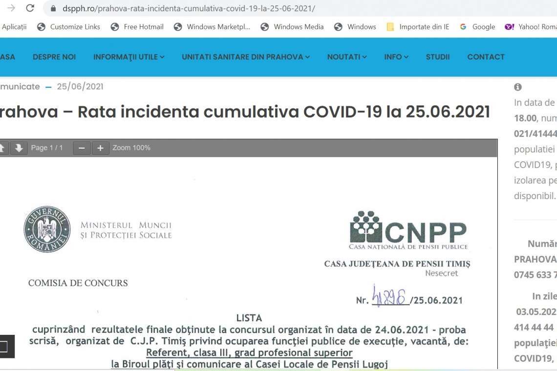 Ce informații importante ne transmite DSP Prahova, pe site-ul oficial