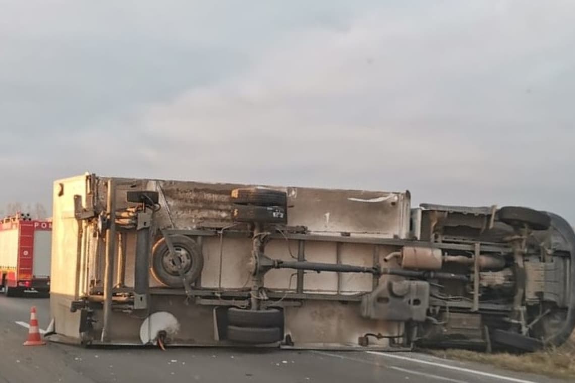 Imagini de la accidentul produs pe DN1, în zona Păulești