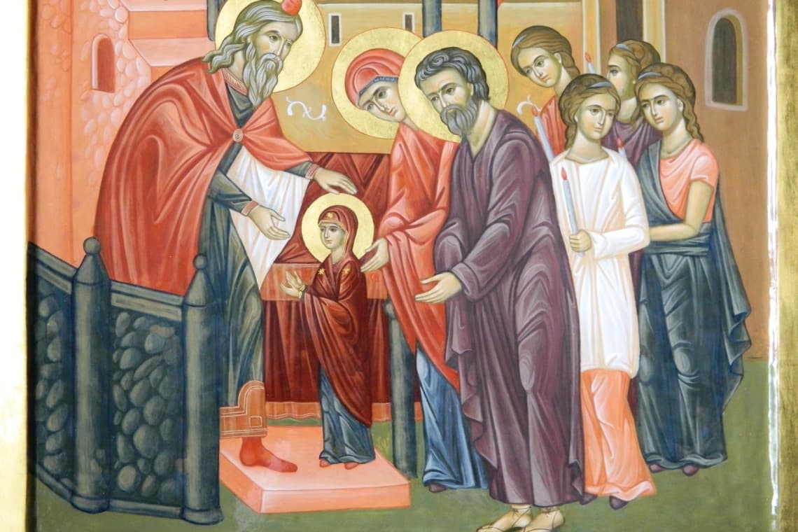 Mare sărbătoare religioasă: Intrarea în Biserică a Fecioarei Maria. Este dezlegare la pește