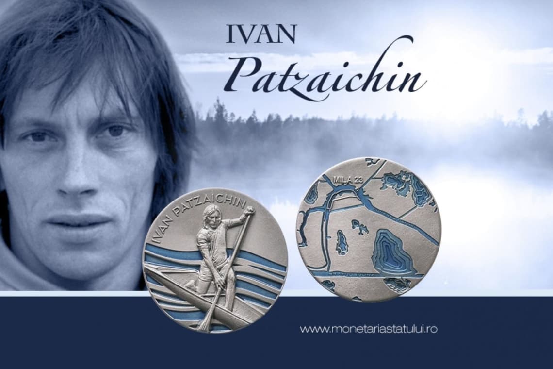 Medalie dedicată lui Ivan Patzaichin, pusă în vânzare de Monetăria Statului