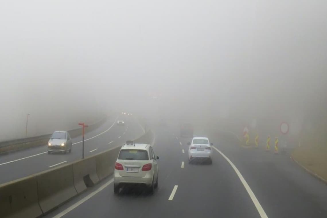 Ceață pe DN1 și pe autostrada București-Ploiești