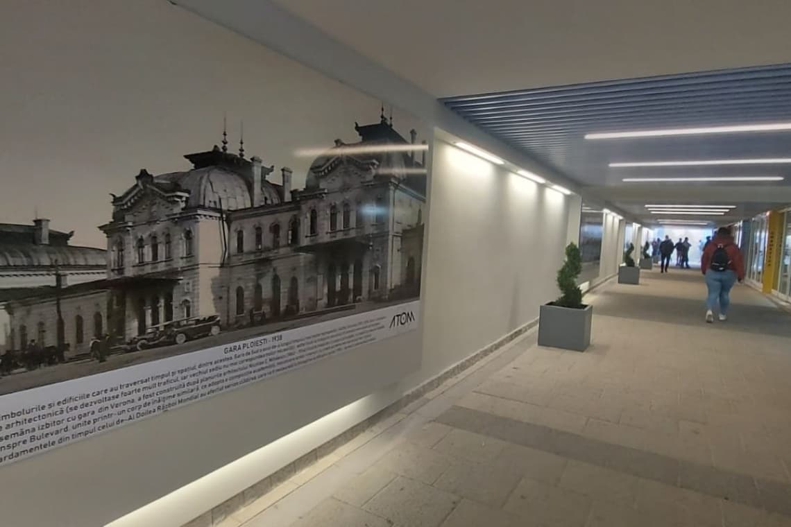 Imagini din Ploieștiul de altădată, în pasajul pietonal subteran “Take Ionescu”, din centrul orașului