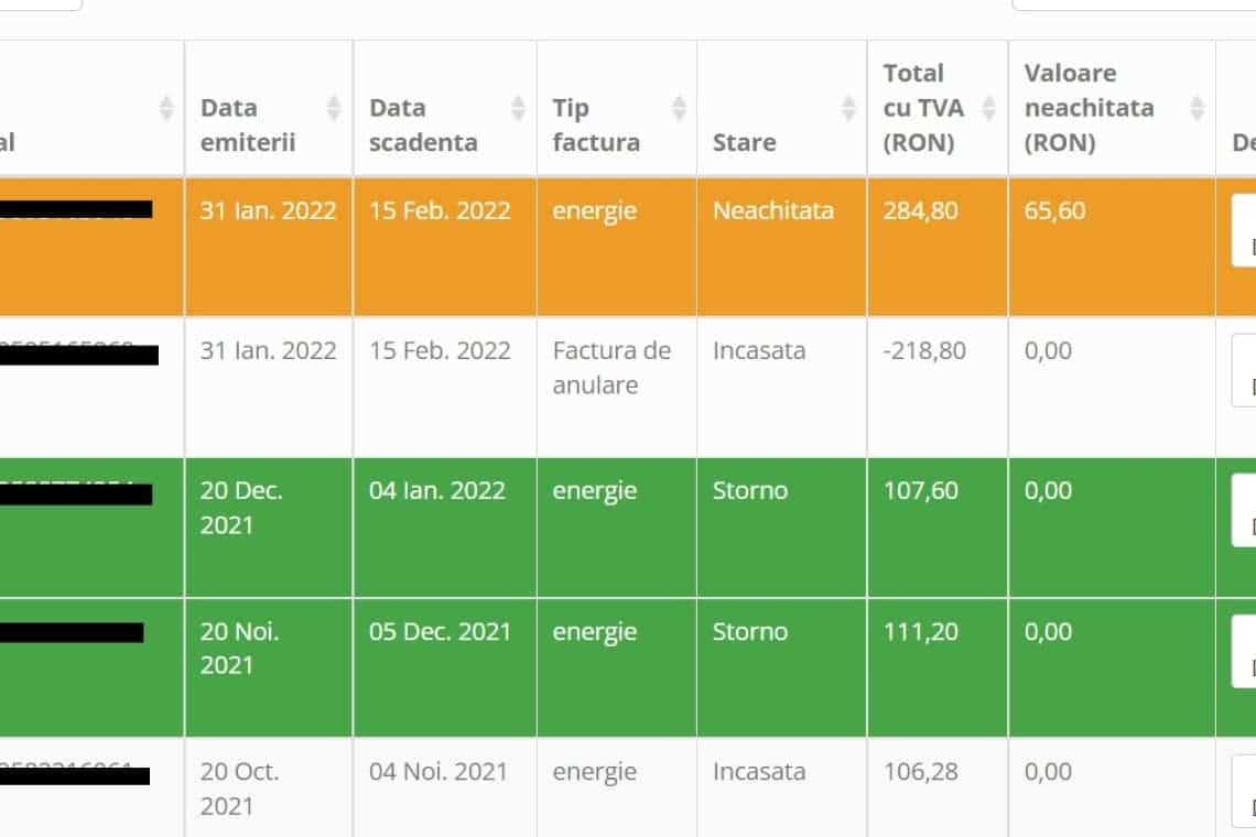 Electrica Furnizare a început expedierea facturilor recalculate pentru noiembrie și decembrie 2021