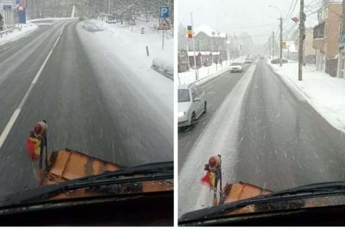 Cum se circulă pe drumurile naționale, după ninsoarea de martie
