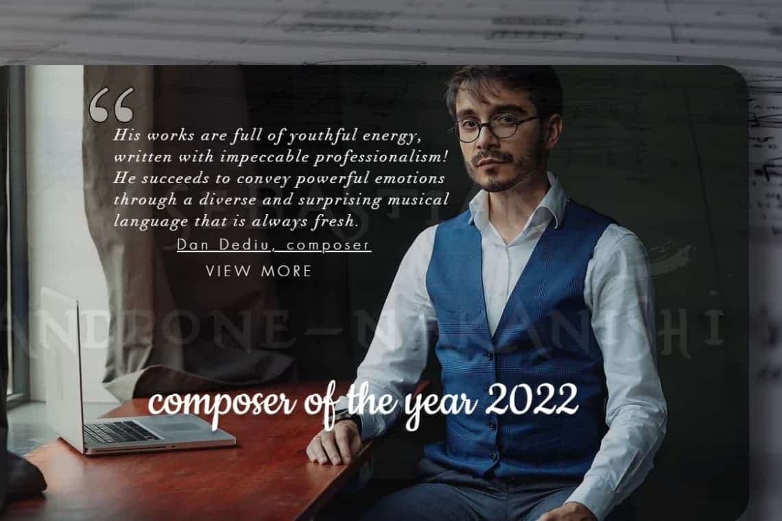 Compozitorul anului 2022: Sebastian Androne, un excepțional muzician originar din Azuga!