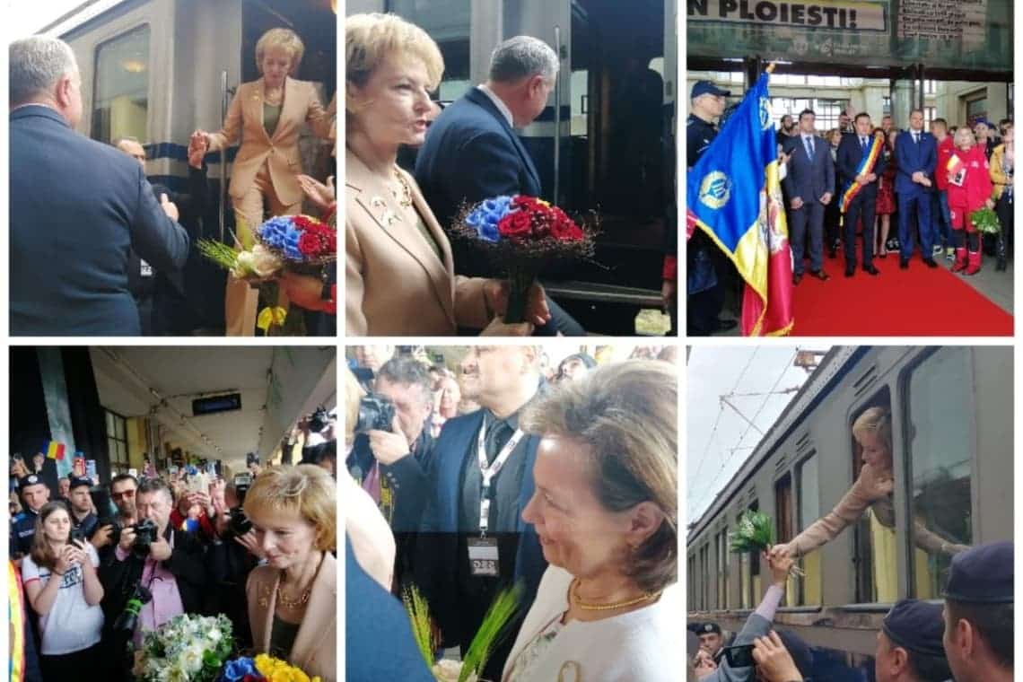 Trenul Regal a oprit în Gara de Sud din Ploiești. Circa 1.000 de prahoveni i-au întâmpinat pe Majestatea Sa Margareta, Principesa Sofia și Principele Radu