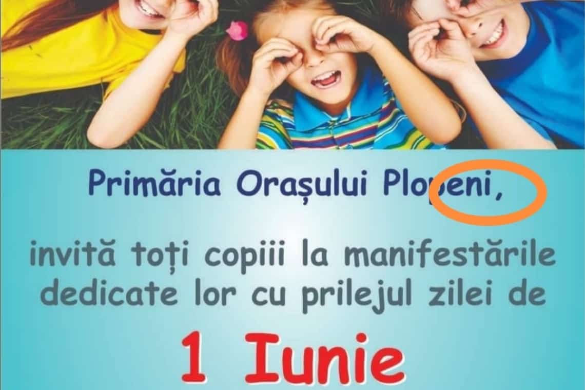 Dragi administratori de comune și orașe, domnilor primari, dacă tot invitați copiii la evenimente de 1 IUNIE, faceți-o, vă rugăm, FĂRĂ VIRGULĂ ÎNTRE SUBIECT ȘI PREDICAT!