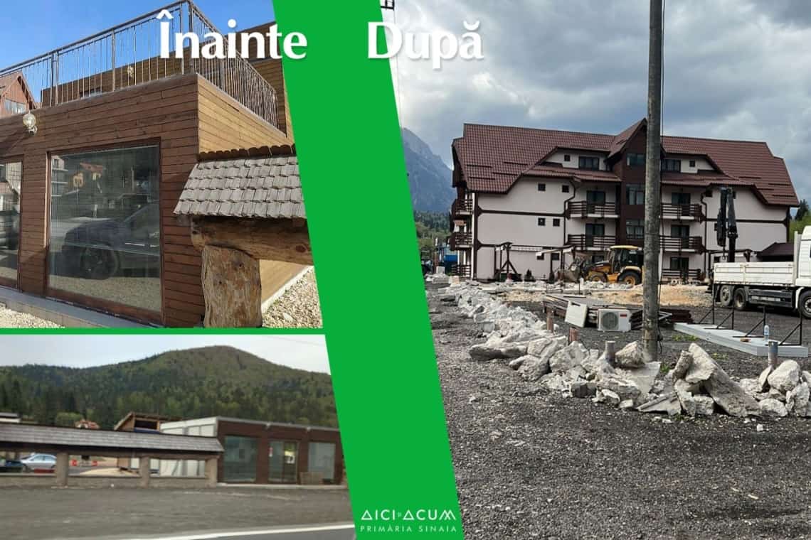 Construcții ridicate fără autorizație în Sinaia, puse la pământ de autoritatea locală. Trei sunt pe Platoul Bucegilor