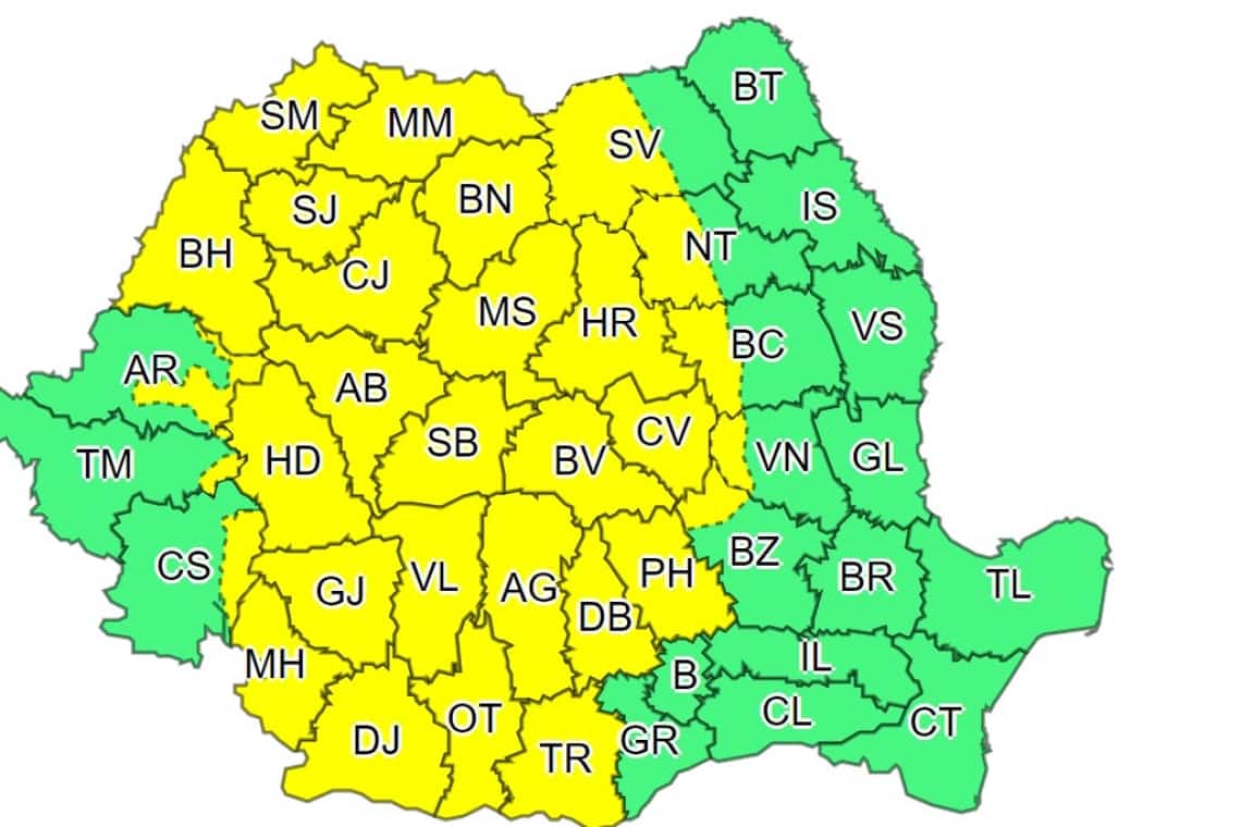Prahova, între două coduri galbene: de vijelii și de caniculă!