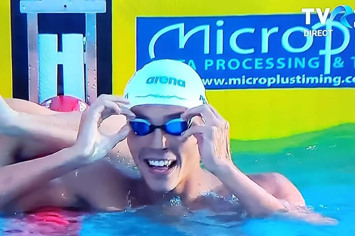 David Popovici, record mondial la 100 de metri liber și aur la Europenele de Natație de la Roma