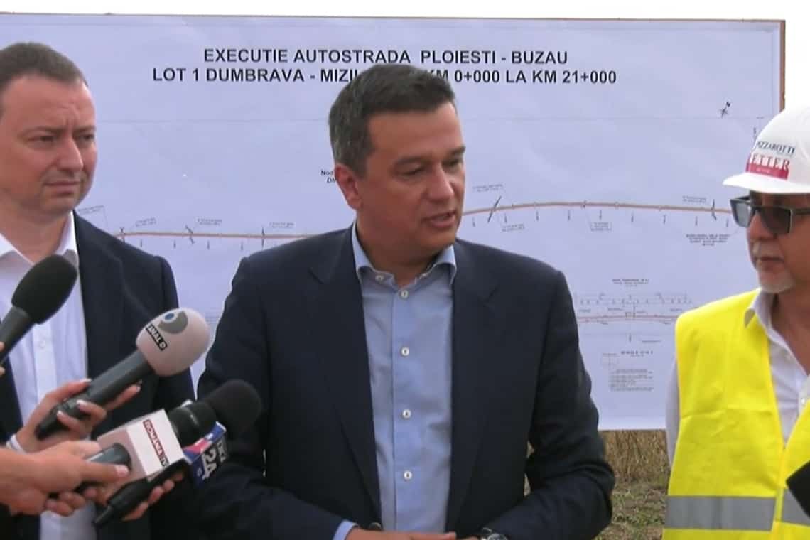 Sorin Grindeanu, la predarea amplasamentului pe tronsonul Dumbrava-Mizil al autostrăzii A7: ”Ne lipsește infrastructura și este o datorie pe care statul o are față de cetățeni”
