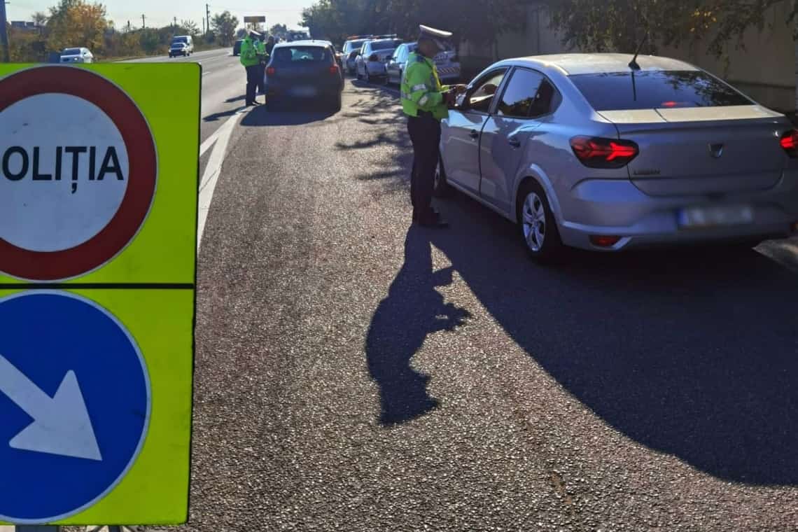 Acțiune-fulger a Poliției Rutiere Prahova pe DN1, la Movila Vulpii
