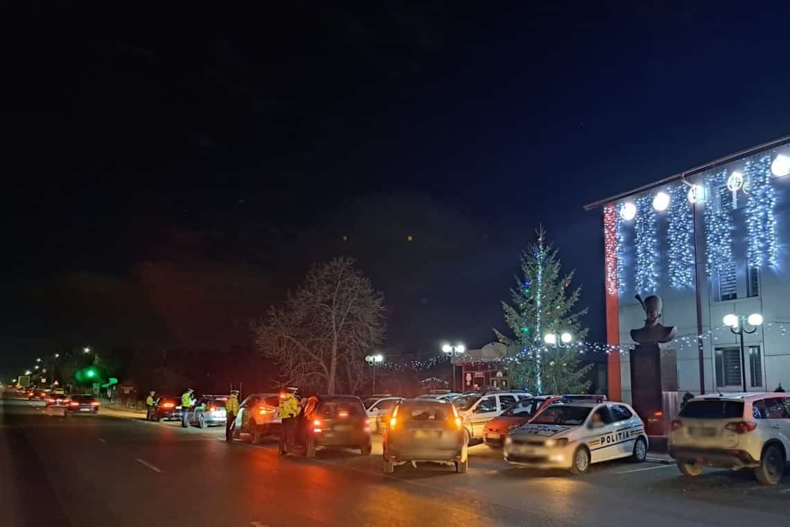 Acțiune-fulger a Poliției Rutiere pe DN1B, în comuna Bucov
