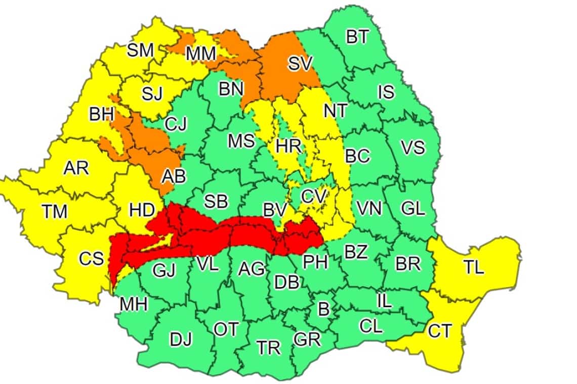 Viscol de COD ROȘU în zona montană înaltă a Prahovei! La Sinaia, Gondola Carp (1400-2000) nu pornește azi, din cauza vântului