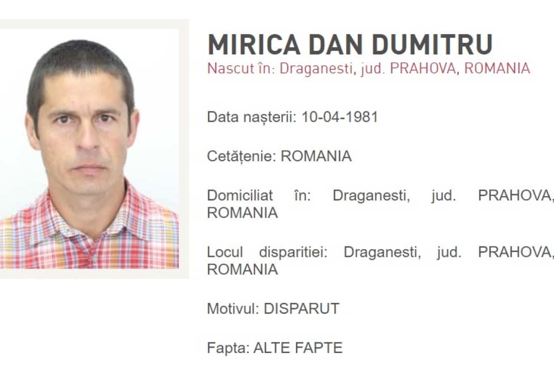 Un bărbat din comuna Drăgănești este căutat de familie. A plecat de acasă săptămâna trecută și nu s-a mai întors