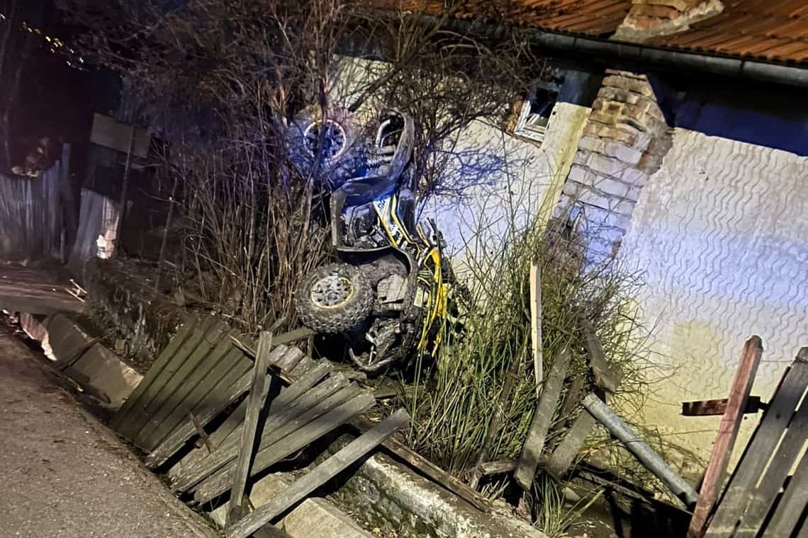 Imagini de la accidentul de ATV, produs duminică seară în comuna Talea