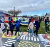 Elevii Școlii Zănoaga - comuna Dumbrava, vizitați de polițiști și de iepurașul de Paște!
