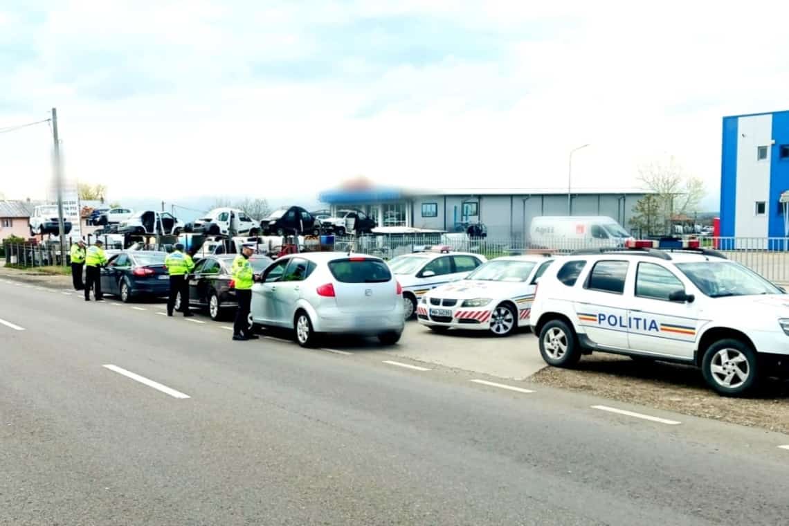 Acțiune a Poliției Rutiere pe DN1B, la Chițorani, a doua zi de Paște