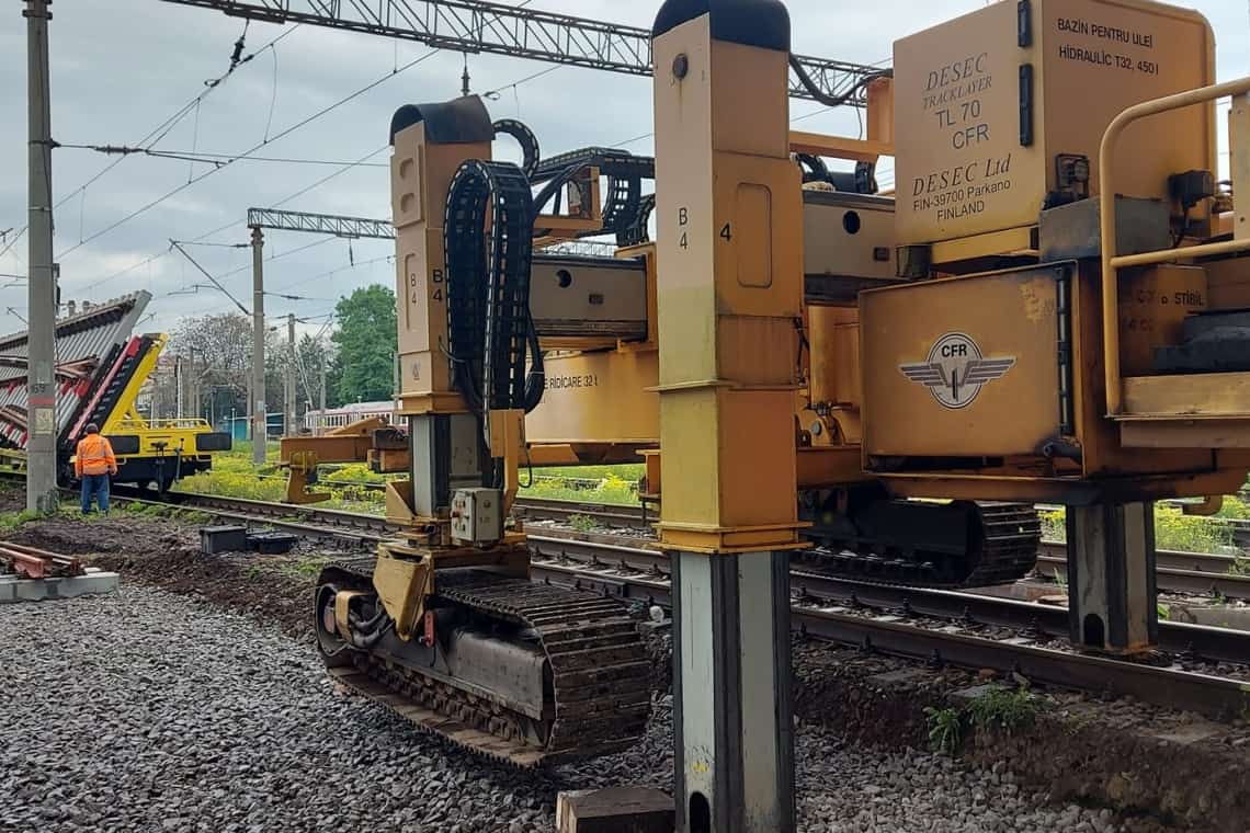 Infrastructura feroviară din stația Ploiești Sud, modernizată pentru creșterea vitezei de circulație