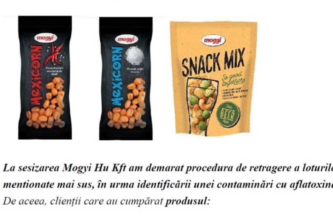 Snacks-uri și porumb cu aflatoxină, retrase de la vânzare din marile lanțuri de magazine