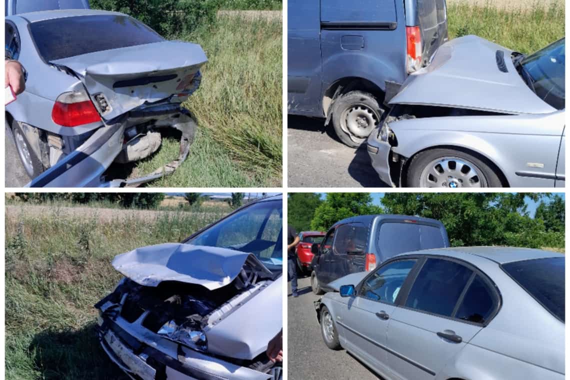 Coliziune în lanț pe DN1 B, în localitatea Loloiasca