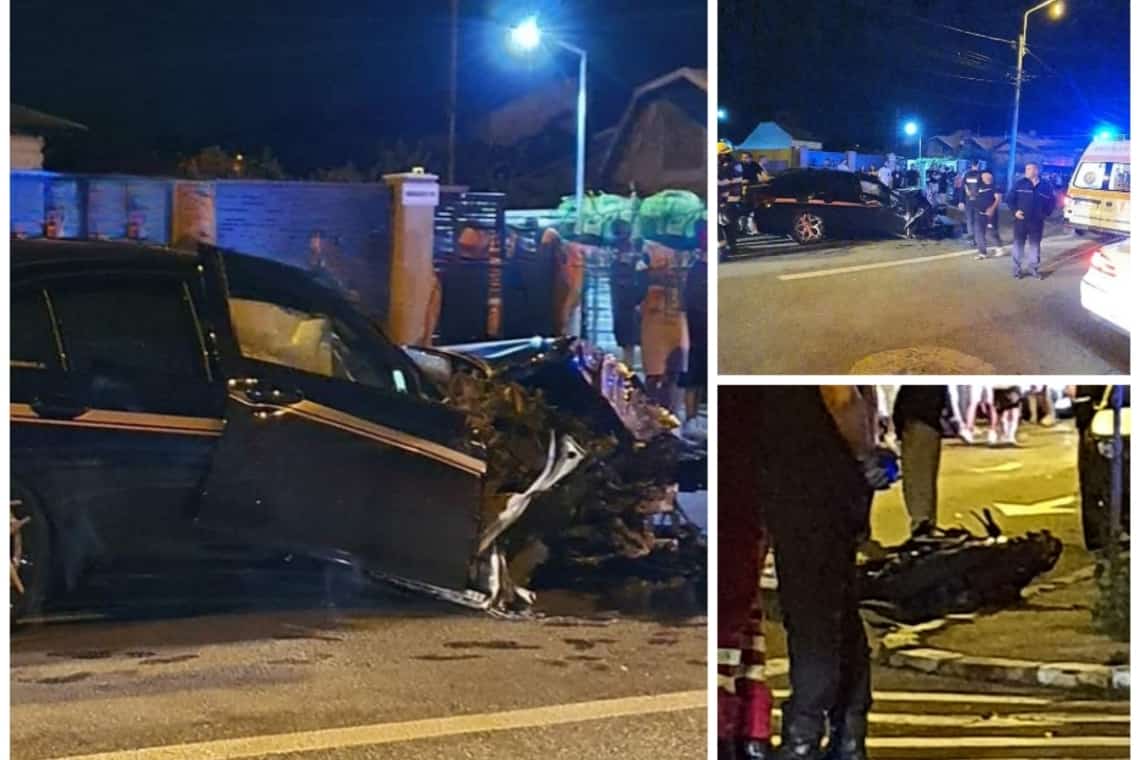 Ploiești/Cum s-a produs accidentul de noaptea trecută, în care un autoturism și o motocicletă s-au făcut praf