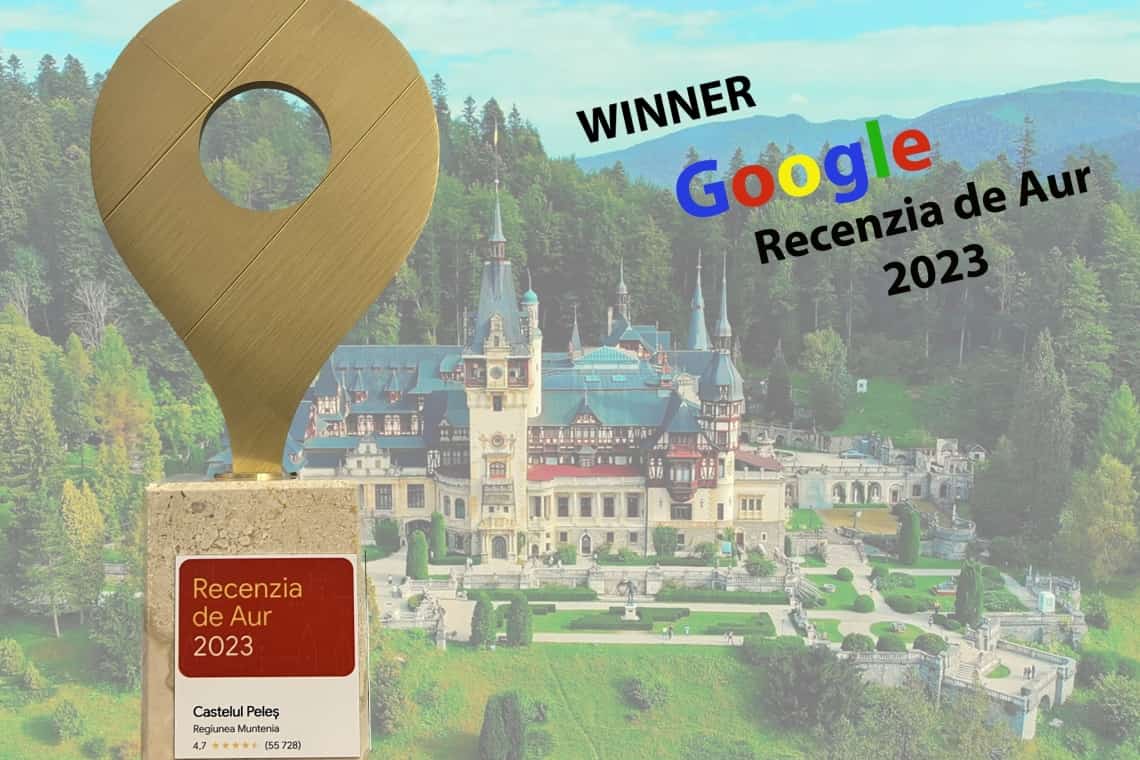 Castelul Peleș, câștigător al trofeului Recenzia de Aur 2023 - Regiunea Muntenia
