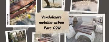 Vandalii au distrus mobilierul urban și în parcul OZN din Ploiești