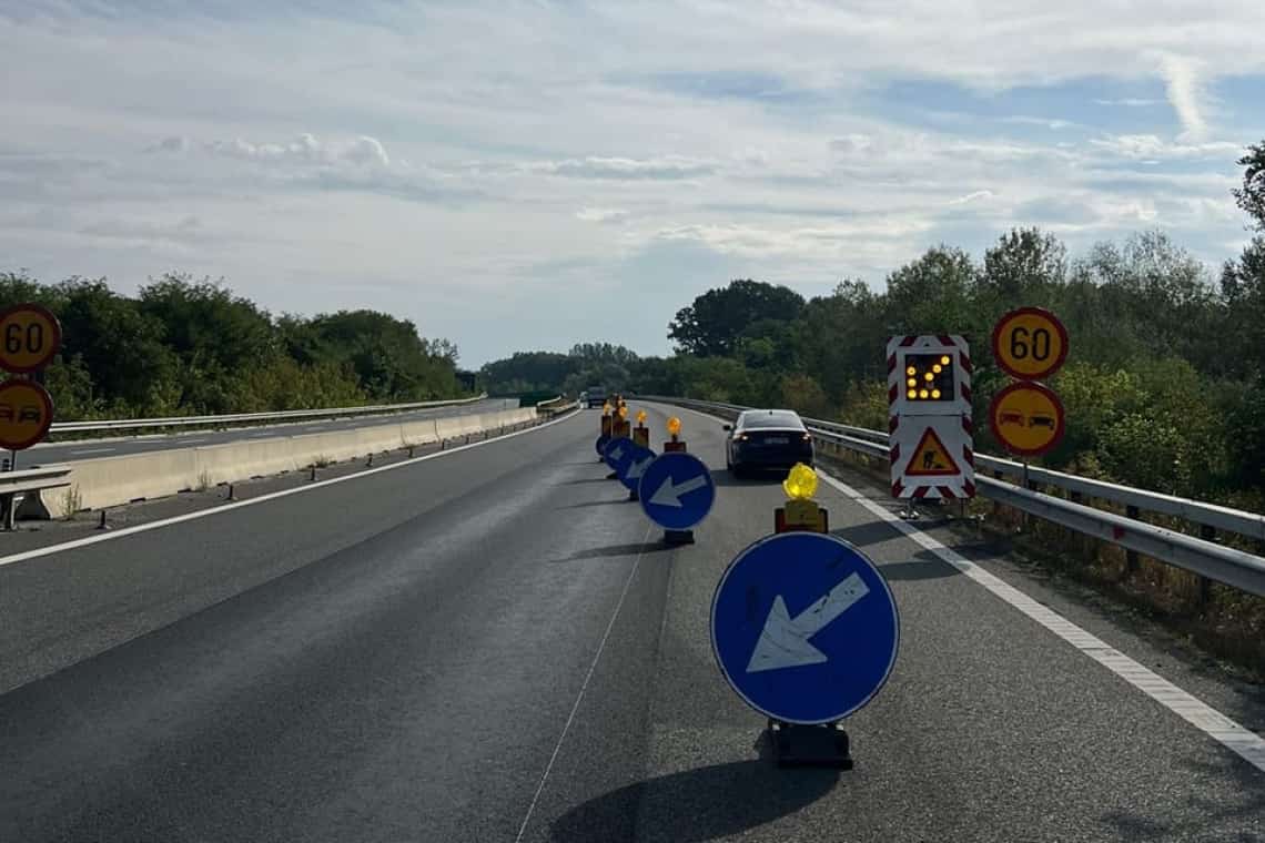 Lucrări pe autostrada A3 București-Ploiești, la podul peste Teleajen!