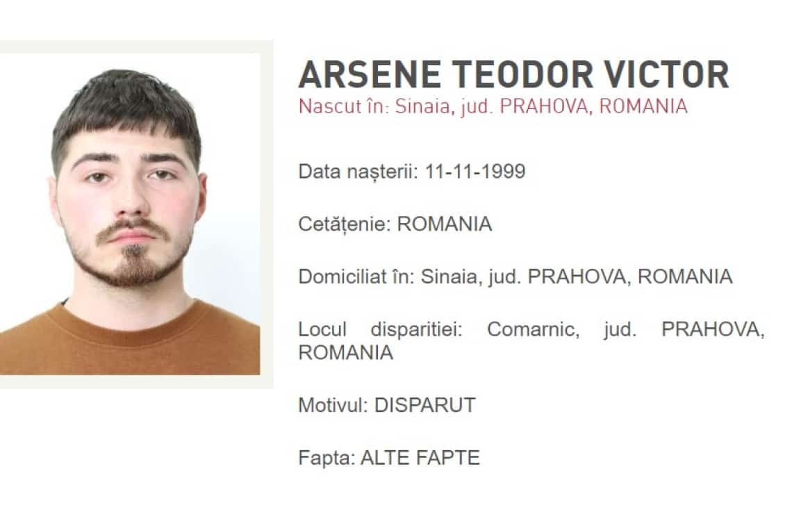 Un tânăr de 23 de ani din Comarnic a plecat de acasă acum o săptămână și nu s-a mai întors. Tatăl său a apelat la ajutorul Poliției