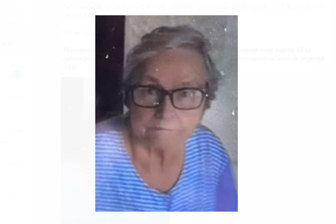 O bătrână de 81 de ani, din Ploiești, dispărută fără urmă de patru zile! Dacă ați văzut-o, sunați la 112