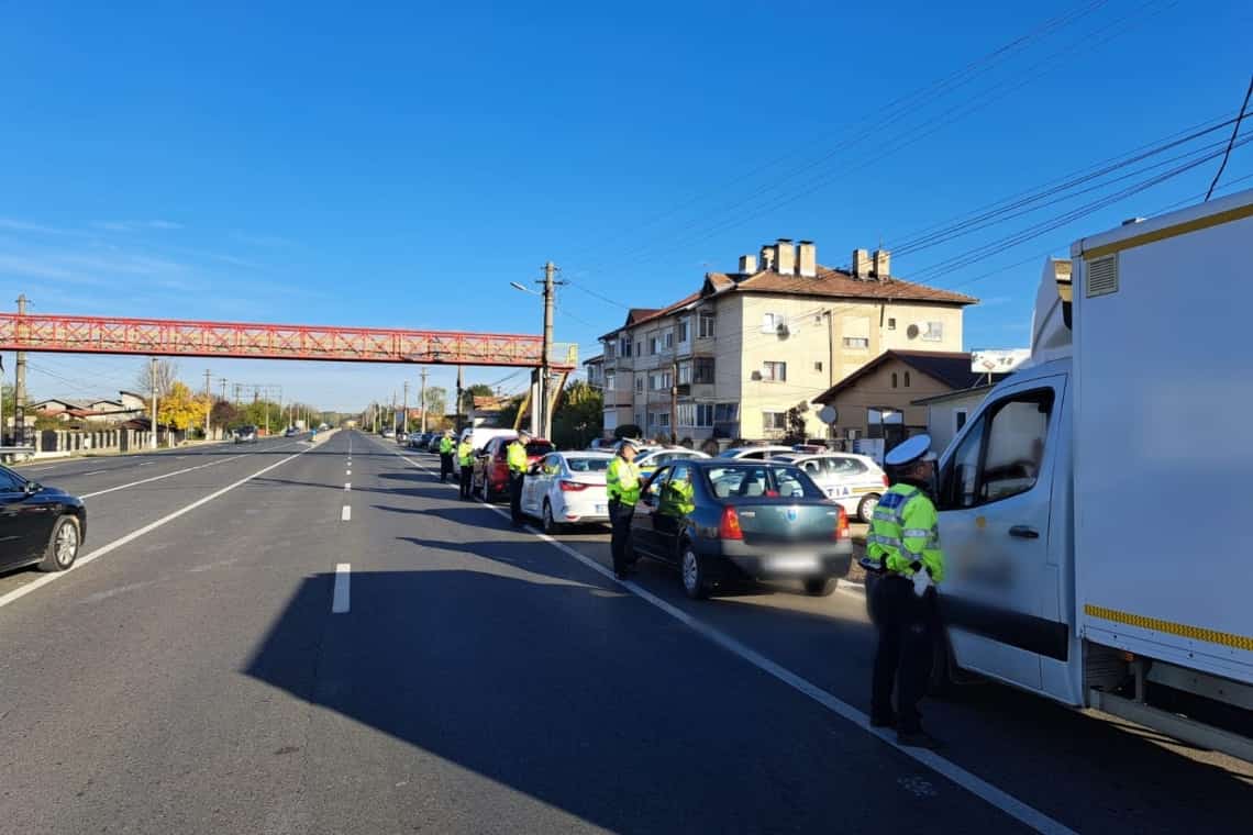 Acțiune a polițiștilor de la Rutieră, pe DN1, marți dimineață. Sunt vizați în special vitezomanii