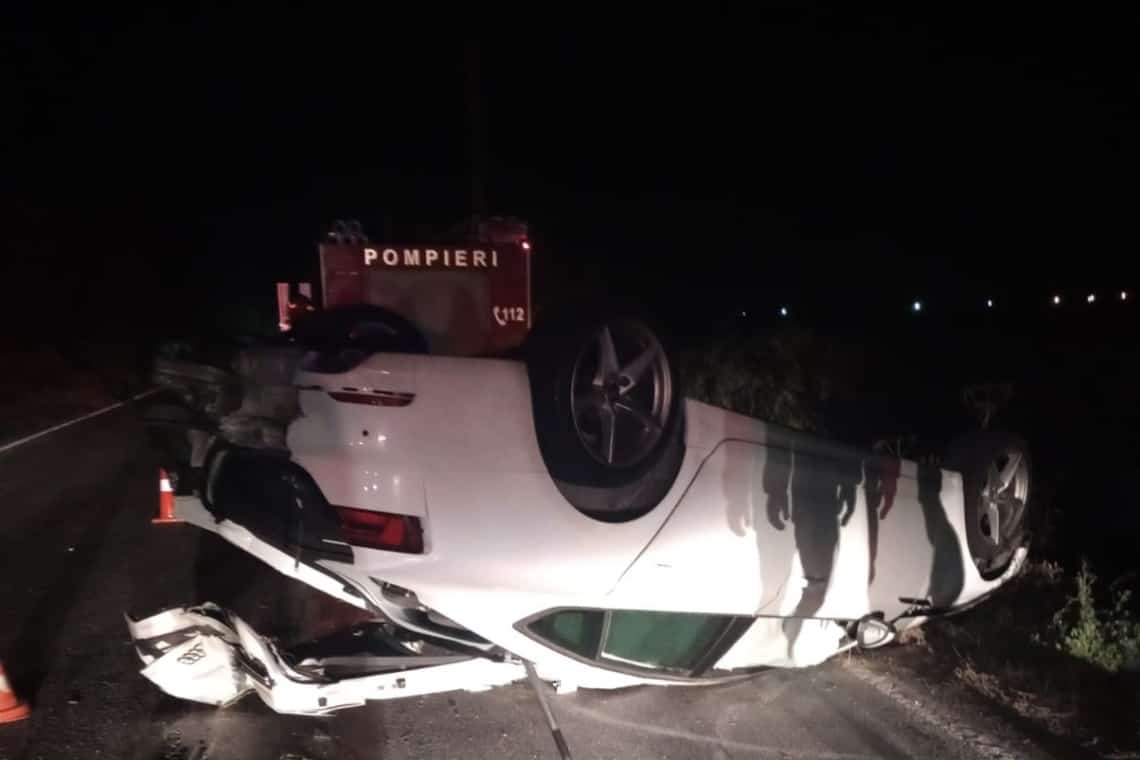 Șoferul autoturismului care s-a răsturnat pe DN72, noaptea trecută, era băut