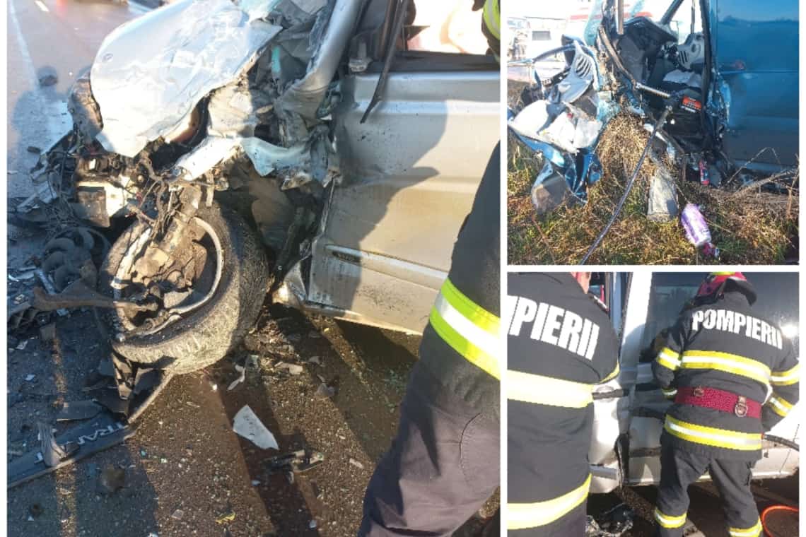 Accident pe DN1 D, în Albești Paleologu. Cinci persoane se aflau în autovehiculele implicate
