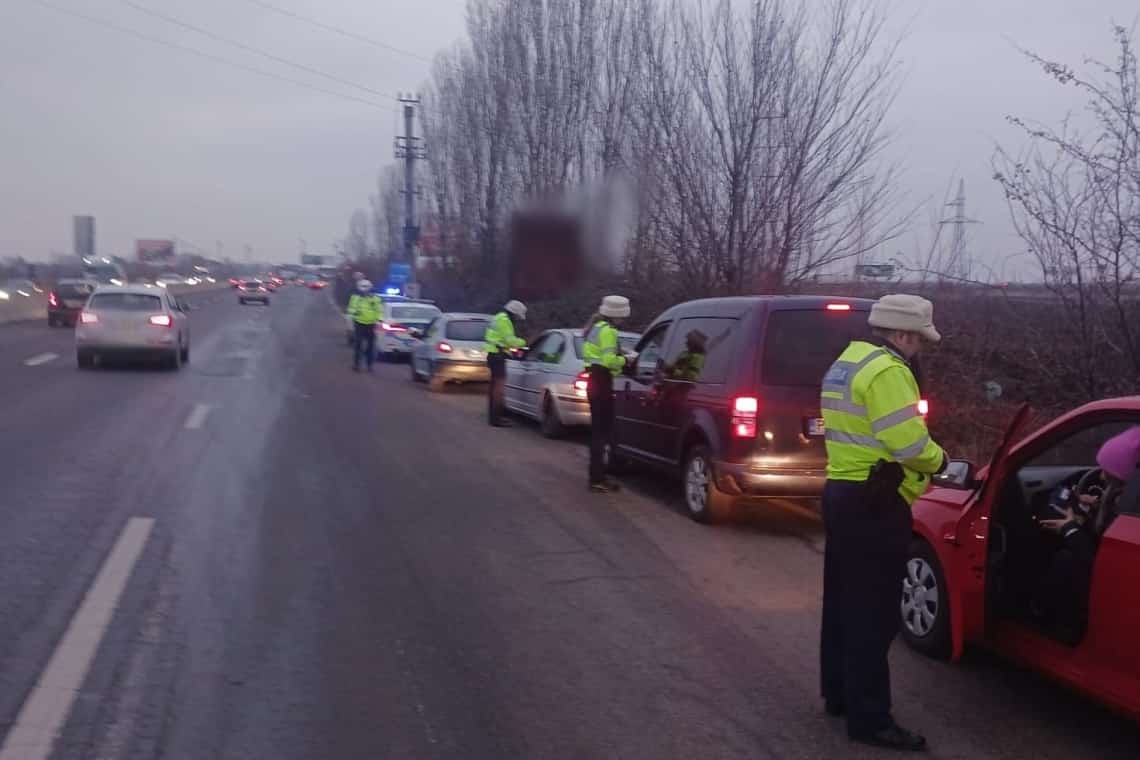 Acțiune a polițiștilor de la Rutieră, în zona comunei Brazi