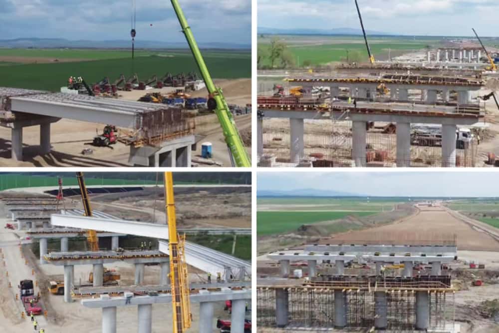 Prind contur podurile de pe lotul Dumbrava-Mizil al autostrăzii A7