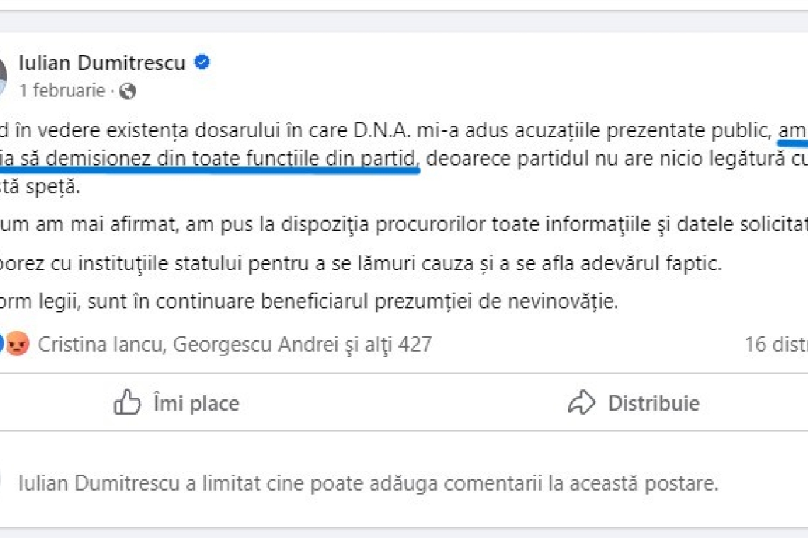 PSD Prahova își exprimă indignarea față de afirmațiile contradictorii ale lui Iulian Dumitrescu