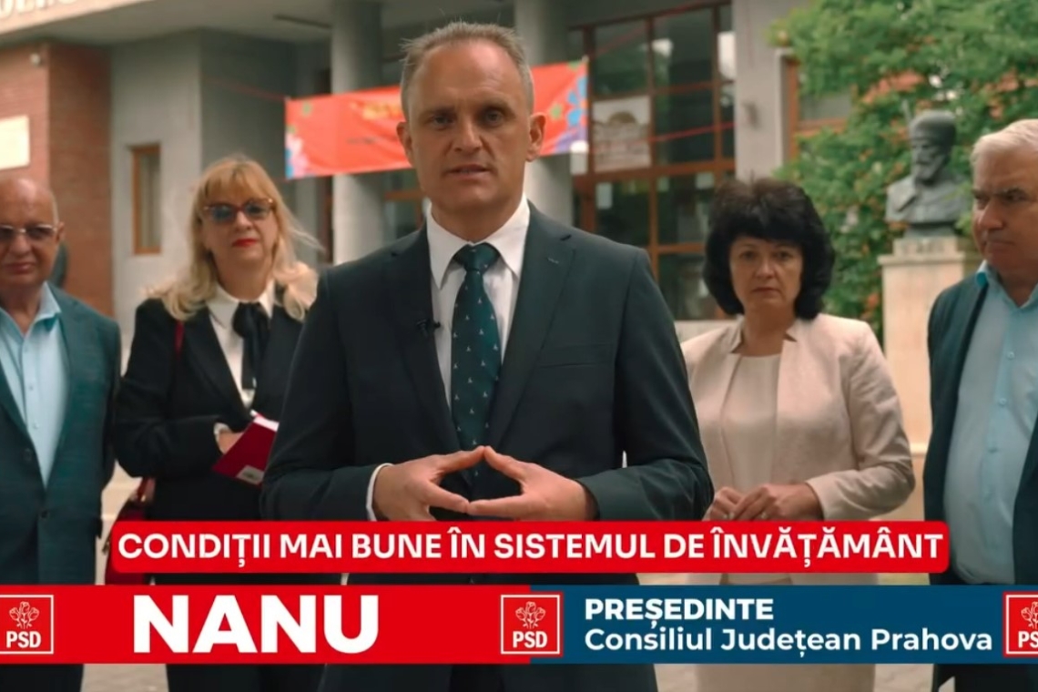 Virgiliu Daniel Nanu, candidat PSD la președinția Consiliului Județean Prahova: Suntem datori să le asigurăm copiilor noștri condiții mai bune în sistemul de învățământ
