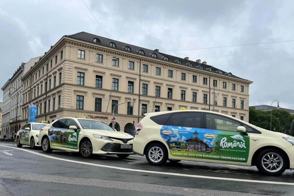 România turistică, promovată pe taxiurile din patru mari metropole germane, în perioada Campionatului European de Fotbal