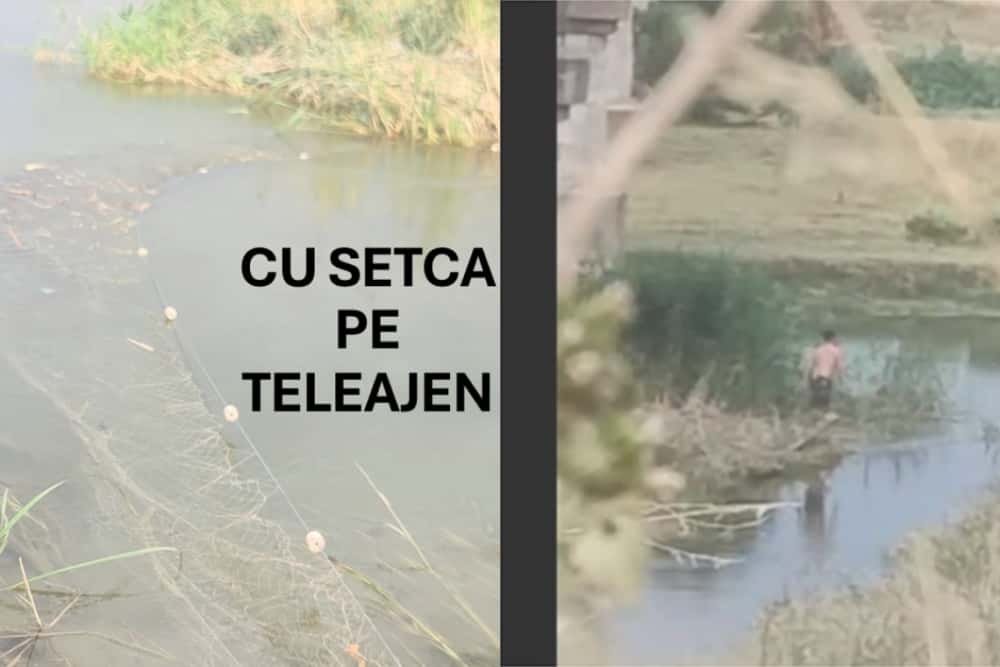 Bărbat prins la pescuit cu setca, pe Teleajen. Jandarmii l-au predat Poliției
