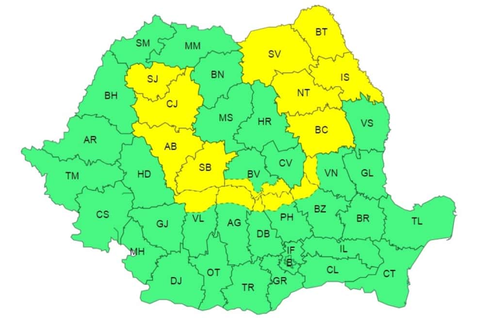 Zona montană a Prahovei, sub COD GALBEN de instabilitate atmosferică