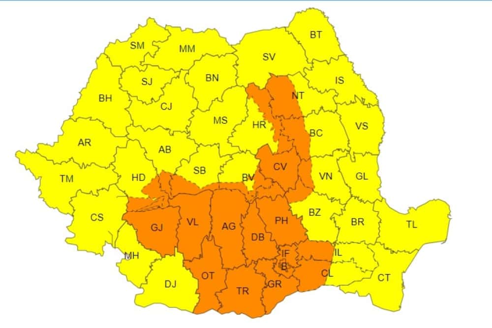 Prahova va fi duminică sub cod portocaliu de ploi torențiale! Cantități masive de apă vor afecta întreg județul