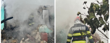 Un bărbat a murit carbonizat, într-un incendiu care i-a mistuit casa din comuna Vadu Săpat
