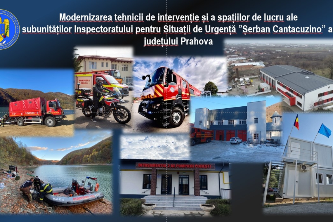 Tehnică de intervenție nouă și sedii modernizate, la ISU Prahova