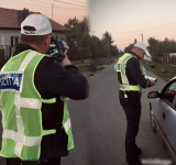 Polițiștii de la Rutieră, în acțiune pe drumul județean 101F, la Dumbrava și Drăgănești