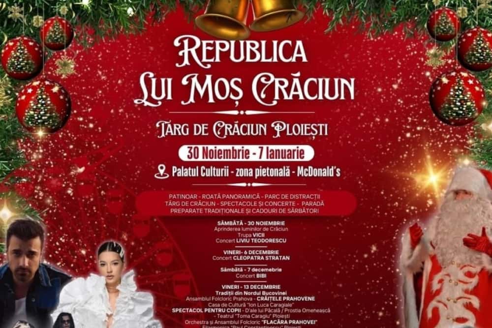 Moș Crăciun în... Republica Ploiești. Programul evenimentelor de Sărbători 