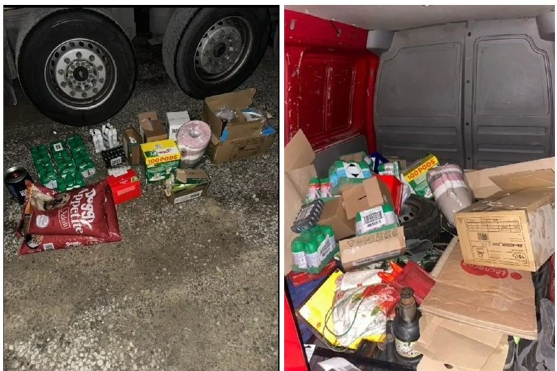 Șoferi de TIR, prinși de jandarmii prahoveni în timp ce sustrăgeau din marfa transportată